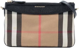 Burberry 2000-2017 Mega Check Canvas Peyton crossbody bag - Marrone