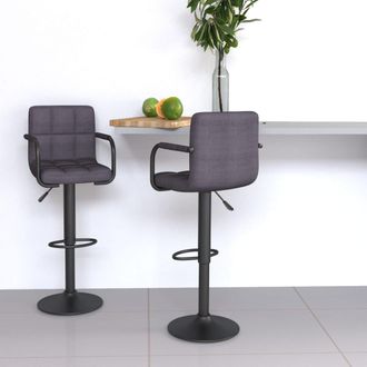 vidaXL Vidaxl - Taburetes De Cocina 2 Unidades Tela Gris Taupe