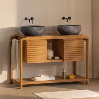 Sklum Conjunto De Mueble De Ba&ntilde;o En Madera De Teca Bradley Sklum