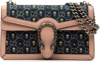 Gucci Pre-owned Gucci Limited Edition Medium GG Denim Embroidered Floral Dionysus Crossbody Ladies DMKBQ1RYWSM4AJ0C