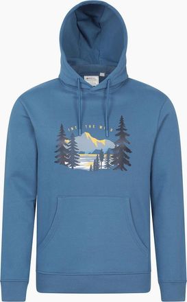 Mountain Warehouse Mens Mountain Warehouse Mens Into The Wild Hoodie - Blue - Size: 42