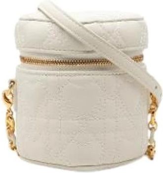Dior Pre-owned Mini Crossbody Bag - Dames - Vintage Mini Tas - Wit - ONE Size - Leer - Vintage