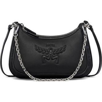 MCM Aren Duo Hobo in Visetos in Black at Nordstrom