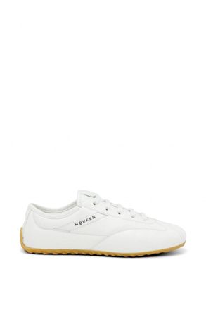 Alexander McQueen BOXE LEATHER SNEAKERS Size: 45, colour: WHITE
