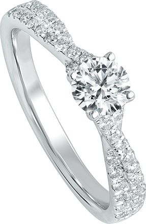 Created Brilliance Amie White Gold Lab Grown Diamond Engagement Ring