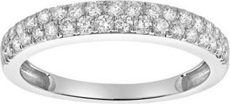 LuvMyJewelry Serafina 14K Gold Round Diamond Studded Eternity Band Ring - 0.48cts in 14K White Gold at Nordstrom, Size 5.5