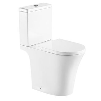 Clifton Premium COMFORT HEIGHT Rimless PanToilet Set in White