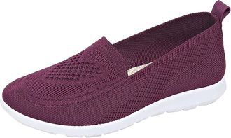 Generic UK Clearance Women Slip On Trainers, Ladies Breathable Mesh Walking Running Shoes Non Slip Low Top Trainers Comfortable Athletic Sneakers All Day Walk