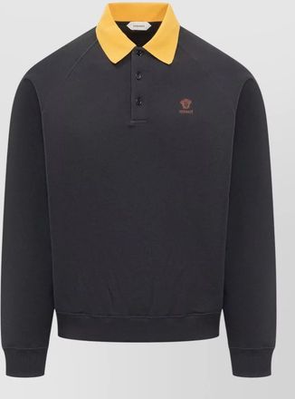 Versace cotton polo sweatshirt