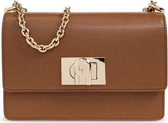Furla 1927 Mini Schoudertas - Dames - Schoudertassen - Bruin - ONE Size - Leer - Tassen
