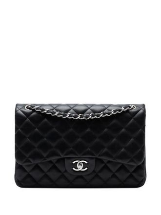 Chanel 2014 Jumbo Classic lamsleren Double Flap schoudertas - Zwart