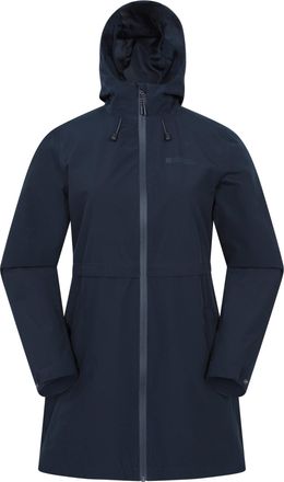 Mountain Warehouse Hilltop Womens Waterproof Jacket - Lightweight with Adjustable Hood & Side Pockets - Best for Spring Summer Wet Weather, Walking, Outdoors & Camping N