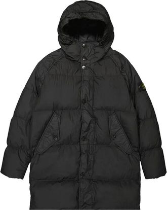Stone Island Giaccone Vera Piuma Real Down Blouson - Heren - Jassen - Zwart - Maat: XL