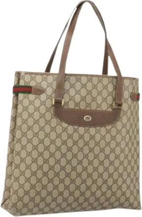 Gucci Pre-owned Tote Bags, female, Beige, Size: ONE SIZE Pre-owned Plastic Tote Bag