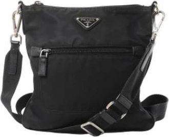 Prada Pre-owned Tessuto Crossbody Bag - unisex - Prada Vintage - Vintage Cross Body Bags - Black - ONE SIZE - Pre-owned