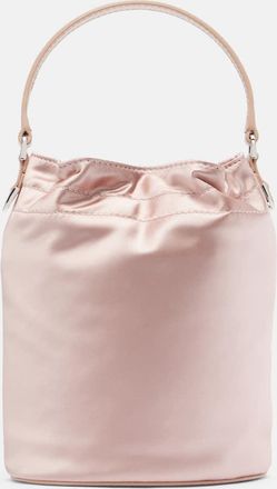 Staud Lila leather-trimmed satin bucket bag