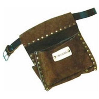 Mass Borsa Carpentiere in Cuoio Borchiata - 3 Tasche - Mass