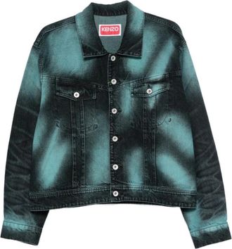 Kenzo Denim Jassen - Heren - Spijkerjassen - Blauw - L - Denim - Jassen