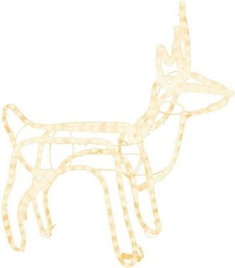 vidaXL Figura De Reno De Navidad Blanco C&aacute;lido 60x30x60 Cm Vidaxl