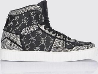 Philipp Plein Sneakers in pelle con strass applicati
