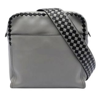 Bottega Veneta Pre-owned Leren Crossbody Tas - Dames - Pre-owned - Grijs - Maat: ONE Size Leer