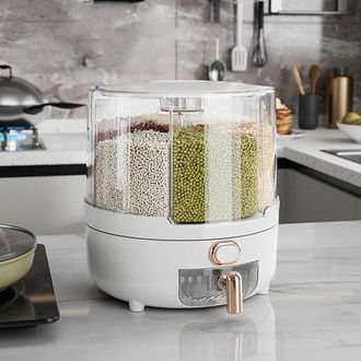 OEM Caja Para Almacenar Cereales, Ligera, Con 6 Compartimentos, Dosificador Inteligente Y Dispensador Giratorio De 360&deg; (m)