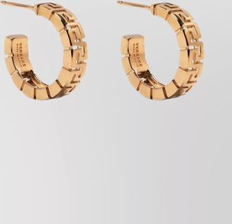 Versace greca pattern hoop earrings