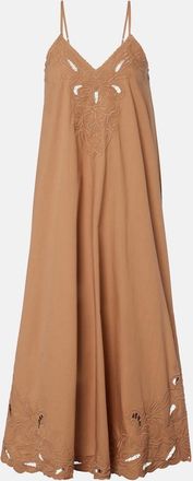 Juliet Dunn Broderie anglaise cotton slip dress
