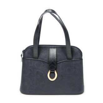 Dior Pre-owned Womens Vintage Front Pocket Dome Shoulder Bag - Blue/Navy - One Size