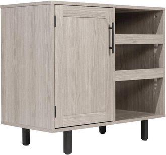 Flash Furniture Traditional Bar and Sideboard Storage Cabinet, Gray