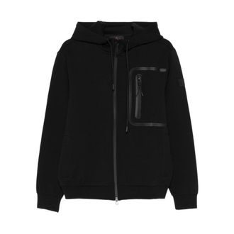 Peuterey Parker Sweatshirt - Heren - Vesten met rits - Zwart - S - Katoen - Hoodies & sweatvesten