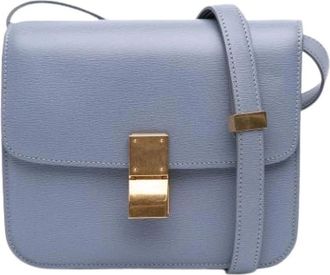 Celine Pre-owned Cross Body Bags, female, Blue, Size: ONE SIZE Pre-owned Vintage Leather Cross Body Bag