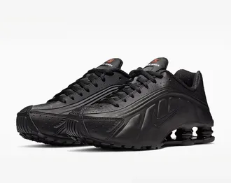 Nike Shox R4 AR3565-004 Sneakers Womens Black Low Top Athletic Shoes MEW948