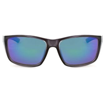 Hurley 52mm Beveled Polarized Rectangular Wrap Sunglasses in Smoke at Nordstrom Rack