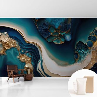 Tulup Tapete Vliestapete Mit Kleber Modern Wohnzimmer - Wanddeko Schlafzimmer - Tapete Mit Motiv Farbenfrohe Abstraktion 416x254 Cm