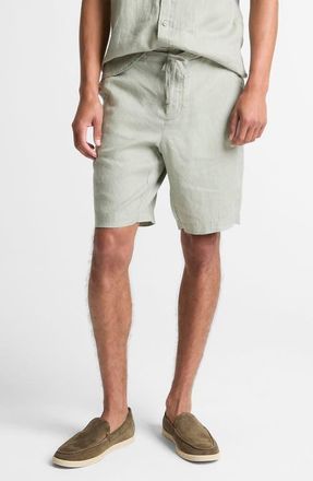 Vince Lightweight Hemp Linen Shorts in Matcha at Nordstrom, Size Xx-Large