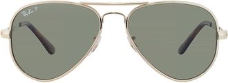 Ray-Ban Ray Ban Aviator Max Green Polarized Pilot Unisex Sunglasses RB3925 001/58 58