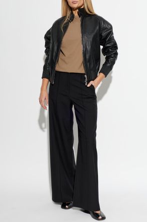 Officine G&eacute;n&eacute;rale Wool Trousers Azora, Womens, Black