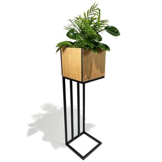 OEM Soporte Para Plantas Harmonic Oak Para Altillo, 22x22x80 Cm