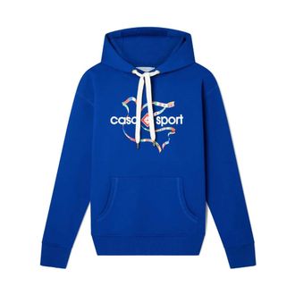 Casablanca Casa Tennis Club Hooded Sweatshirt - Heren - Hoodies - Blauw - M - Katoen - Hoodies & sweatvesten