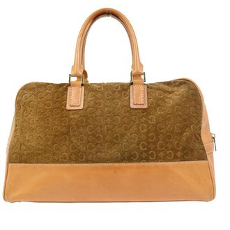 Celine C Macadam Handbag Suede And Leather Brown Suede Handbag (Pre-Owned)
