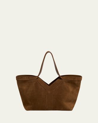 Saint Laurent Y Small Tote Bag in Suede