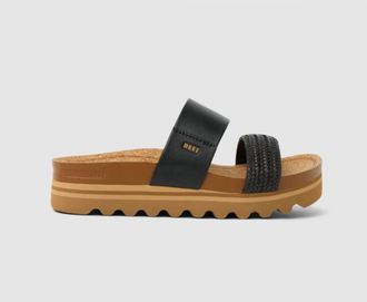 Reef Womens Cushion Vista Hi Sandals In Black