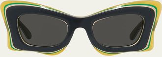 Loewe Multicolor Acetate Butterfly Sunglasses