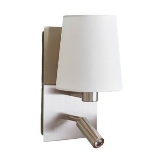 Lampenwelt.com Lampenwelt - Lindby L&aacute;mpara De Pared aiden En Blanco Textura, Tela, Tejido, Seda
