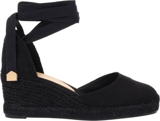 Castaner Black Lace-up Wedges