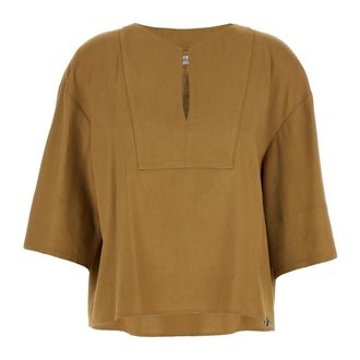 Max Mara Mxpsospiro Blouse - female - Max Mara - Blouses - Beige - 2XS - Blouses & Shirts