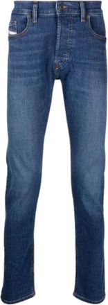 Diesel Heren D-Luster Gewassen Effen Jeans (Blauw)