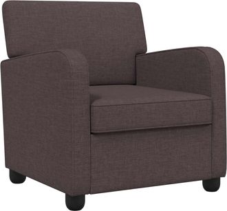 vidaXL Sill&oacute;n Marr&oacute;n Oscuro Tela Vidaxl