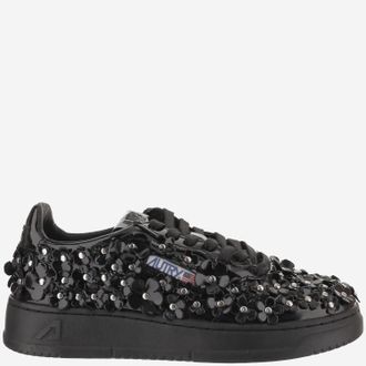 Autry Womens Sneakers Medalist Low Black Leather Trainers